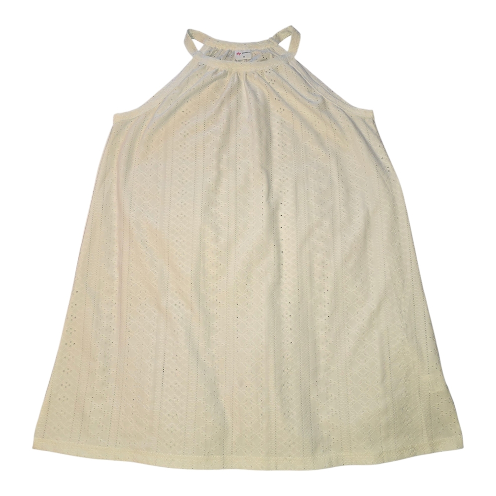 Elegant Cream Halter Midi Dress